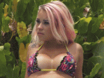 unk hot girl pink hair1.gif